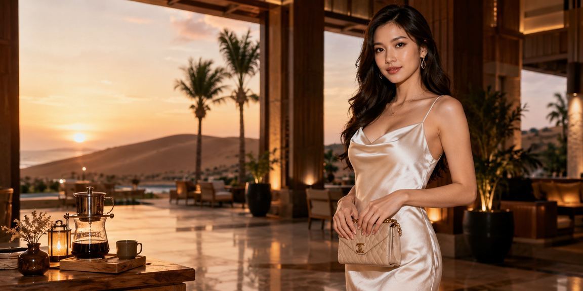 Người chơi Mũi Né nhâm nhi cà phê và tham gia cá cược trực tuyến tại bãi biển
